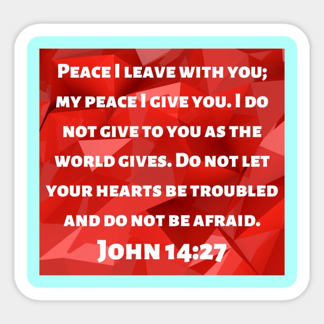 Bible Verse John 14:27 Sticker by Prayingwarrior